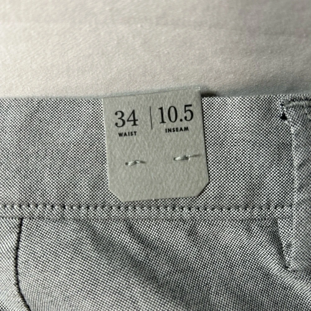 J crew men’s shorts size 35w 10.5L gray‎ flat front new with tags